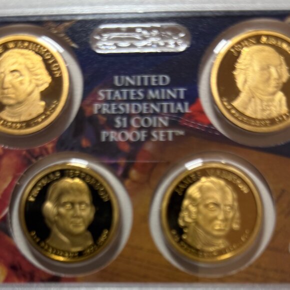 2007 US Mint Presidential $1 Coin Proof Set, 4 coins, Original Official Package - Picture 4 of 6